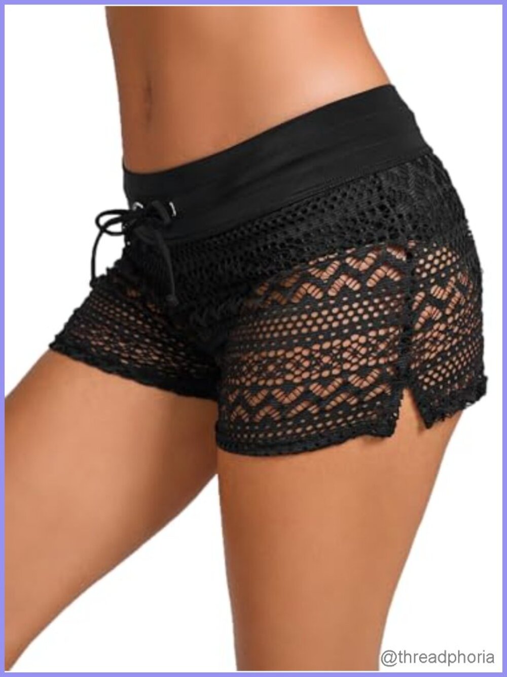 Lace Swim Shorts Low Rise Boy Short Bathing Suit Bottoms